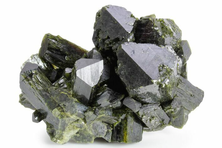 Stunning Epidote Crystal Cluster - Peru #358443